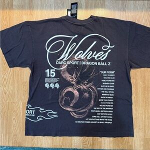 Darc Sport x Dragon Ball Z “Wolves” Tee XL Oversized 1 of 500 Limited NWT RARE